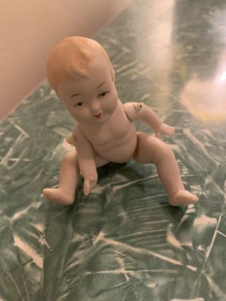 Small Vintage Bisque Jointed Baby Doll