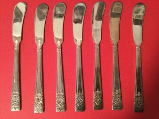 Inauguration National Silver Co.  Silverplate 7 Butter Knifes 5 7/8”