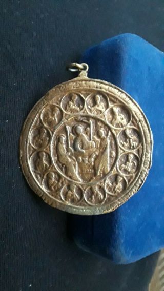 Ancient Bronze Religious Medallion / Pendant - Very Rare 2 3