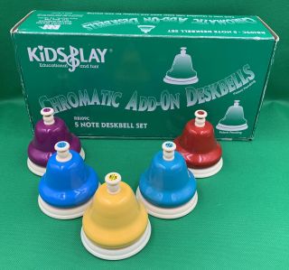 Kids Play 5 - Note Color Chromatic Add On Desk Bell Set.  Rare.