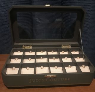 Juicy Couture Rare 18 Slot Charm Jewelry Box Holder Display Htf Yjru4541