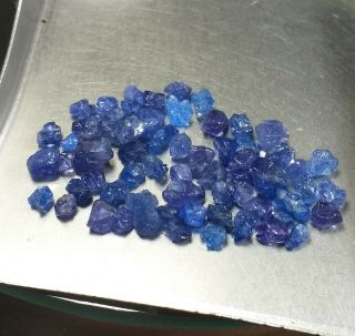 7.  7ct Rare Color Never Seen Before Neon Cobalt Blue Spinel Crystals Specimen