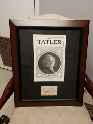 Rare Joseph Parker Signed And Framed Photo & Card City Temple 24 X 20