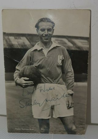 Antique Sir Stanley Matthews Soccer Legend Autographed Signed Photo