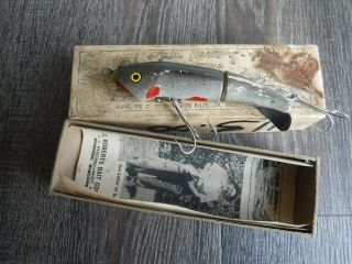 Mud Puppy " River Pup " Vintage Fishing Lure - 4 1/2 " Musky Lure Box Paperwork