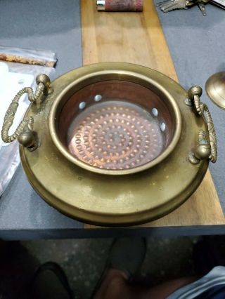 Antique Vintage 4 Inch Hammered Copper,  Brass Bowl