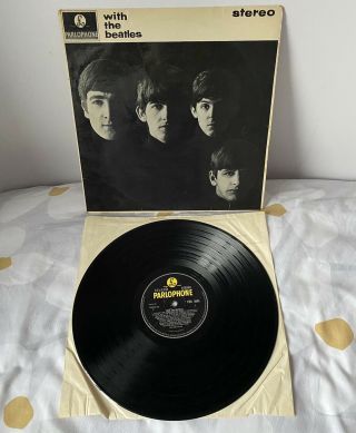 Beatles With The Beatles ‘jobete’ 1963 1st Press Uk Stereo Lp Rare Vg