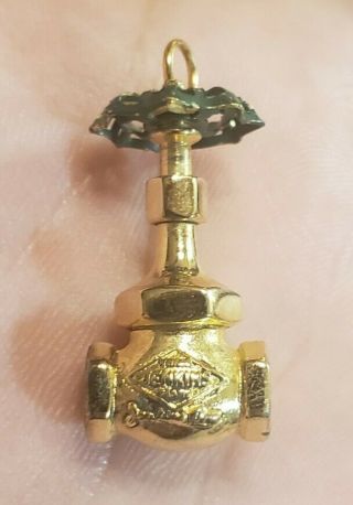Rare Vintage Jenkins Bros Miniature Salesman Sample Pipe Globe Valve Fob Pendant