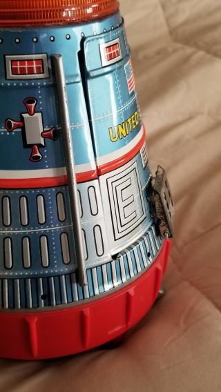 Apollo Space Capsule S.  H Tin Toy VERY RARE Vintage Battery - Operated 3