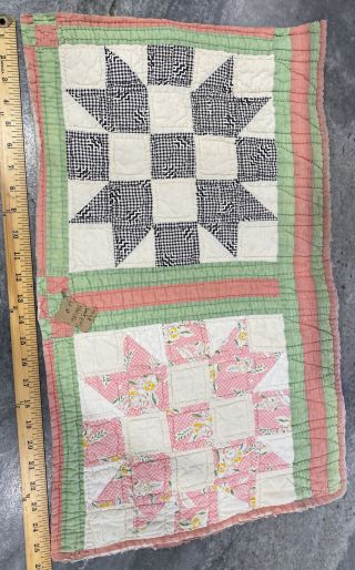 Antique Vintage Quilt Blocks Squares 1930 - 1940’s Craft Sewing Hand Stitched