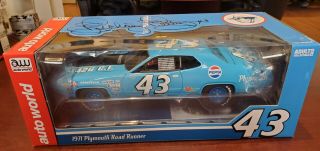 Rare 1971 Richard Petty 43 Plymouth Road Runner 1:18 Auto World Nascar Die - Cast