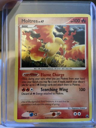 Moltres 10/100 Rare Holo Pokémon Card Majestic Dawn - Nm