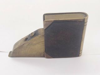 Antique Ww1 Brass Trench Art Book / Bible Lighter Or Light / Lamp Travelling