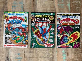 1972 Marvel Team Up Spider - Man 5 9 10 X - Men Rare