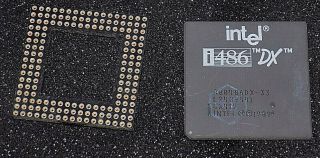 Rare Vintage 1989 Intel I486dx Co - Processor 80486 Cpu (a80486dx - 33)