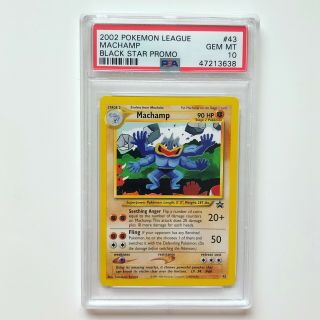 Psa 10 Gem Machamp 43 Black Star Promo Pokemon Card Wotc Rare