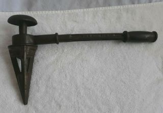 Antique Cast Iron Ratcheting Pipe Reamer Large Industrial 1898 Mueller Decatur