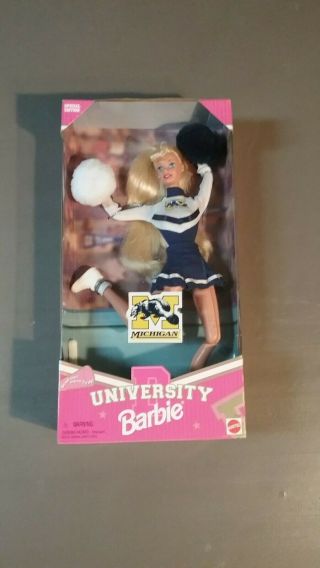University Of Michigan Cheerleader Barbie Doll