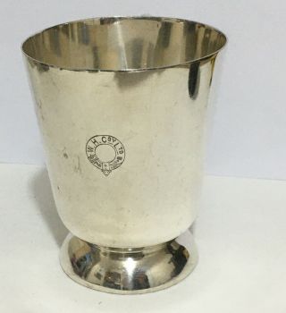 Elkington Silver Plated 1/2 Pint Tankard Mug Measure Dated 1947 W.  H Coy Ltd
