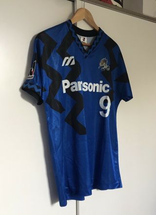 Official Vintage 93 - 94 Gamba Osaka Football Shirt Mizuno Japan Rare Shirt No 9