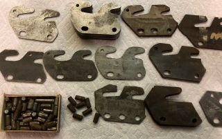 Antique Bed Hardware Rail Brackets Old Stock With Pins