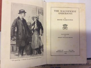 Antique Booth Tarkington: Magnificent Ambersons 1st Ed; Seventeen & Mary’s Neck