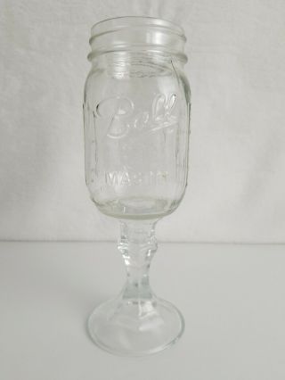 Ball Mason Jar " Hillbilly / Redneck " Wine Glass " Glassware Drinking Jar