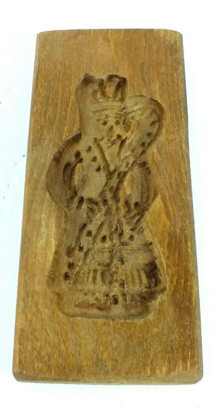 Antique Hand Carved Wooden Cookie Butter Springerle Mold Shepard Primative