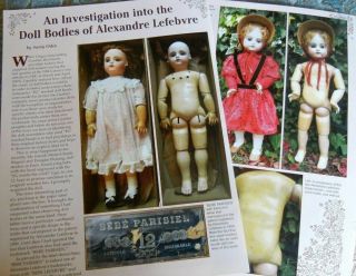4p History Article Pics - Antique Bodies Of Alexandre Lefebvre Dolls