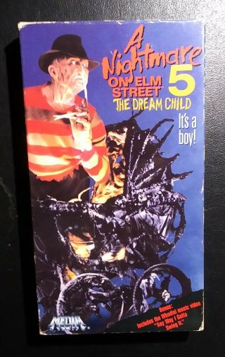 A Nightmare On Elm Street 5 - The Dream Child (vhs,  1990) Rare Media Horror Cult