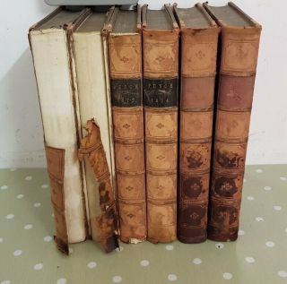 Joblot Of Antique Punch Or London Charivari Books 1867 1871 1872 1874 1875 1877