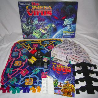 1992 Complete & The Omega Virus Board Game Milton Bradley Rare