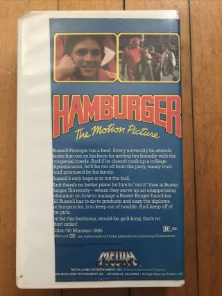 Hamburger The Motion Picture VHS Rare Cult Sex Comedy USA Up All Night Sleaze 2