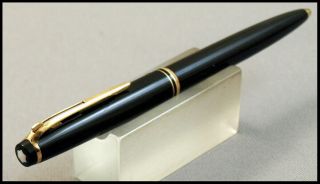 Very Rare Montblanc 28 Black Resin And Gold Ball Point Pen From 1960s