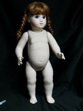 Vintage Full Porcelain/bisque Body Doll Head Arms Legs Body 18 " Restore / Parts