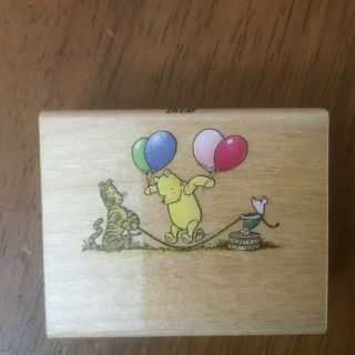 Classic Winnie The Pooh Rubber Stamp All Night Media Jump Rope 2824p Rare