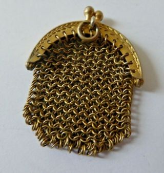 Antique Continental Silver Chainmail Sovereign Purse Ref A