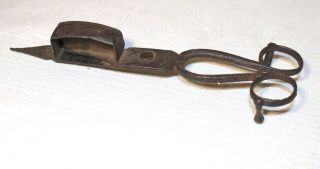 Rare Antique 18th Century Hand Made Wrought Iron Forged Candle Snuffer Scissors
