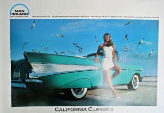 Chevy Bel Air 1957 Vintage California Classics Wall Poster 28 " X 20 "