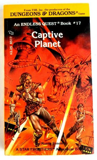 Rare Endless Quest 17: Captive Planet Cyoa D&d Tsr Adventure Gamebook Rpg