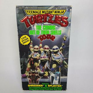 Rare Teenage Mutant Ninja Turtles The Coming Out Of Their Shell Tour Vhs