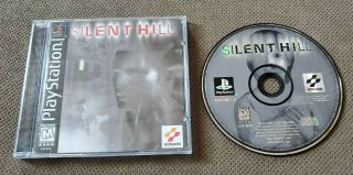 Silent Hill (playstation 1,  1999) Complete,  Black Label,  Rare - Ps1