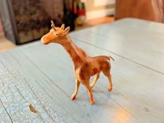 Putz Giraffe Germany German Composition Stick Leg Antique Nativity Toy