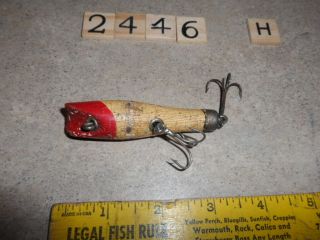 T2446 H Old Wooden Montpelier Bait Company Hootenanna Fishing Lure