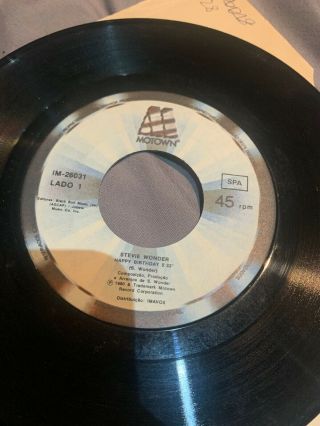 Stevie Wonder - Happy Birthday - 7” Vinyl Record - Rare Portuguese Press Motown