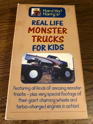 Real Life Monster Trucks For Kids Vhs Vcr Video Tape Rare