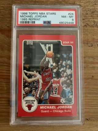 1996 Topps Nba Stars Michael Jordan 85 Star Reprint - Rare