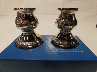 Wallace Silver Co.  736 Decorative Candle Holders BAROQUE PATTERN 2