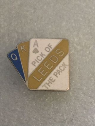 Very Rare & Old Leeds United Supporter Enamel Badge - Wear With Pride