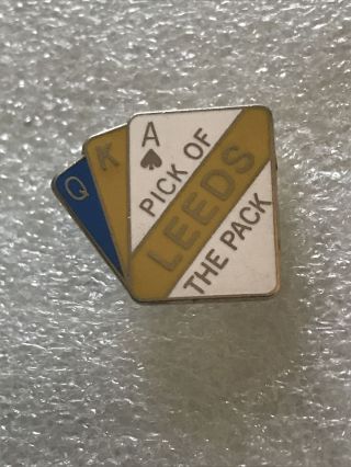 Very Rare & Old Leeds United Supporter Enamel Badge - Wear With Pride 2
